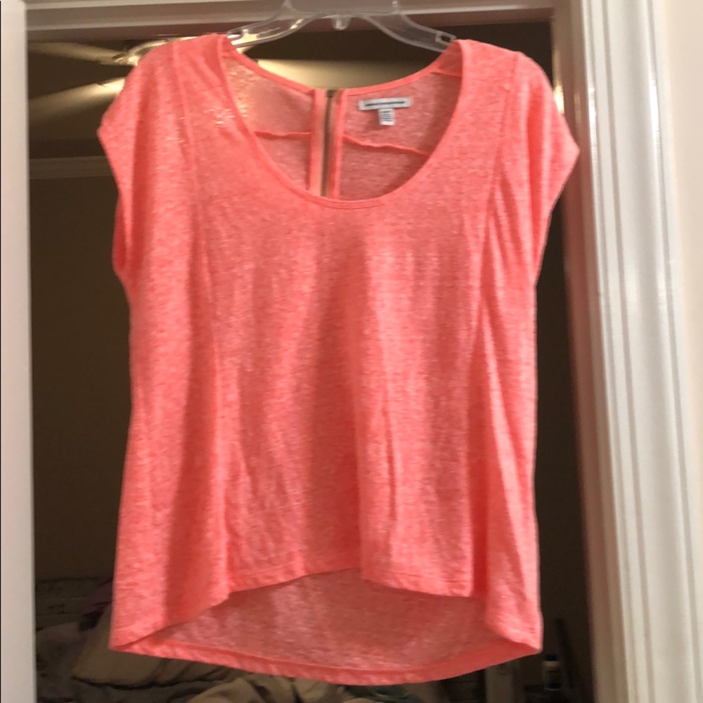 Neon high low shirt